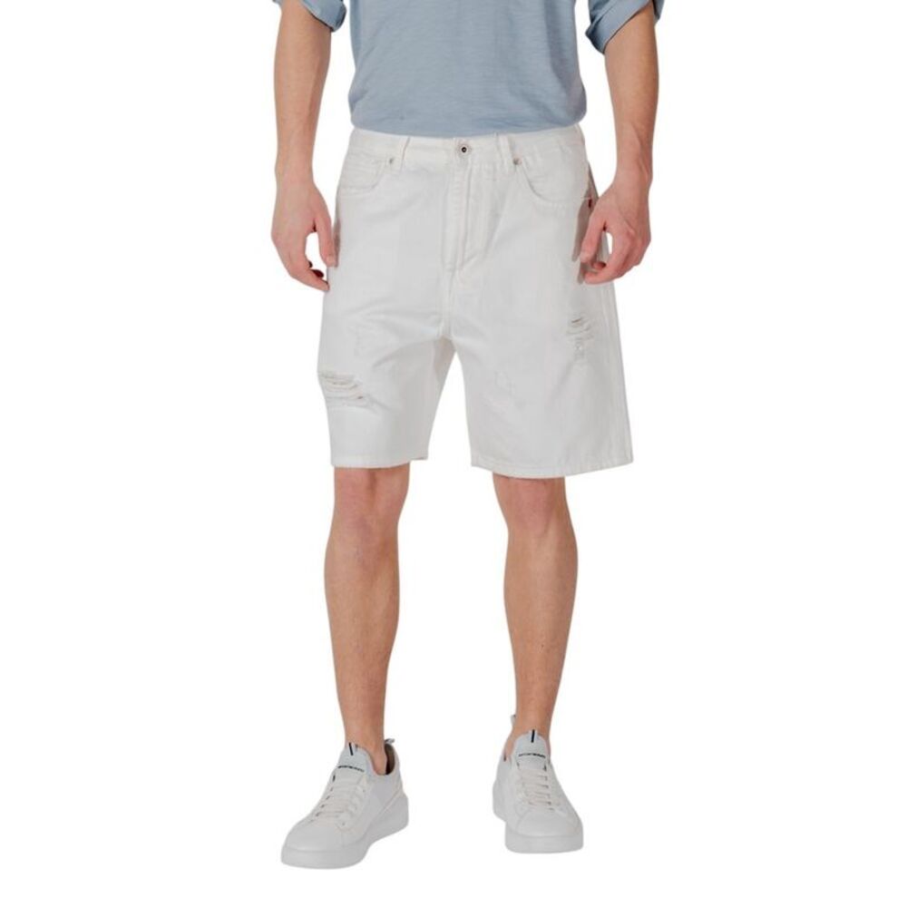 Gianni Lupo White Cotton Bermuda Men's Shorts